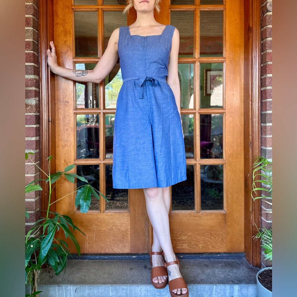 1960s Deadstock Chambray Romper